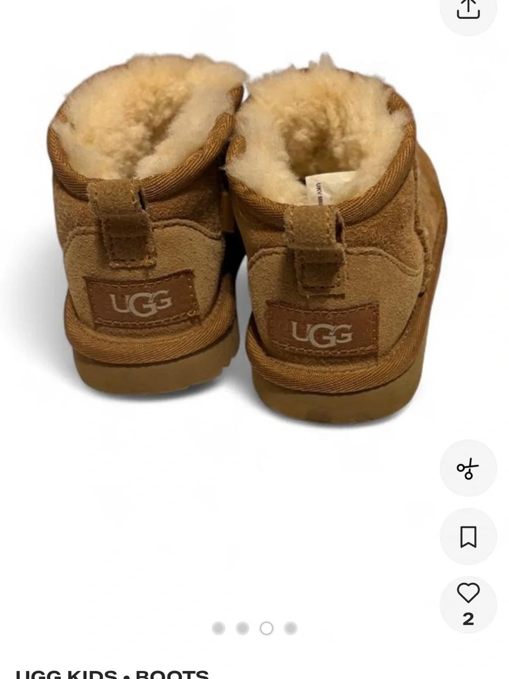 UGG Kids Chestnut Suede Shearling Booties
